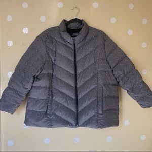 Land’s End Down Puffer Herringbone Pattern 2X